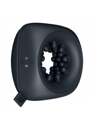 Черный мужской вибромассажер Ring Stroker - Satisfyer - в Люберцах купить с доставкой