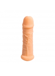 Телесный фаллоудлинитель Extra Size Bubbles - 15,5 см. - Lola Games - в Люберцах купить с доставкой