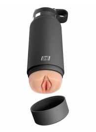 Серый мастурбатор в виде бутылки F*ck Flask - Pipedream - в Люберцах купить с доставкой