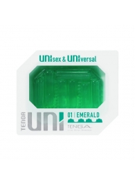Зеленый мастурбатор-стимулятор Tenga Uni Emerald - Tenga - в Люберцах купить с доставкой