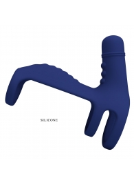 Синяя вибронасадка на пенис Vibrating Penis Sling - Baile - в Люберцах купить с доставкой