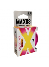 Ароматизированные презервативы Maxus Exotic Mix - 3 шт. - Maxus - купить с доставкой в Люберцах