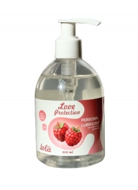 Лубрикант на водной основе Love Protection Raspberry с ароматом малины - 300 мл. - Lola Games - купить с доставкой в Люберцах