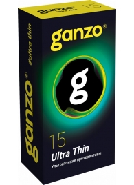 Прозрачные ультратонкие презервативы Ganzo Ultra thin - 15 шт. - Ganzo - купить с доставкой в Люберцах