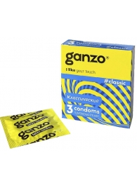Классические презервативы с обильной смазкой Ganzo Classic - 3 шт. - Ganzo - купить с доставкой в Люберцах