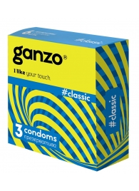 Классические презервативы с обильной смазкой Ganzo Classic - 3 шт. - Ganzo - купить с доставкой в Люберцах