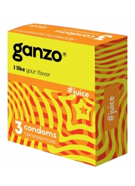 Ароматизированные презервативы Ganzo Juice - 3 шт. - Ganzo - купить с доставкой в Люберцах