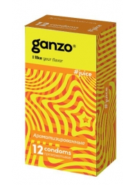Ароматизированные презервативы Ganzo Juice - 12 шт. - Ganzo - купить с доставкой в Люберцах