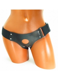 Трусики для страпона коричневого цвета - БДСМ Арсенал - купить с доставкой в Люберцах