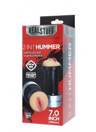 Двусторонний мастурбатор REALSTUFF 2 IN 1 HUMMER MOUTH   VAGINA - ротик и вагина - Dream Toys - в Люберцах купить с доставкой