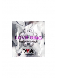 Прозрачное гелевое эрекционное кольцо-цветок - Toyfa Basic - в Люберцах купить с доставкой