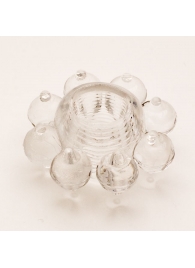 Прозрачное гелевое эрекционное кольцо-цветок - Toyfa Basic - в Люберцах купить с доставкой