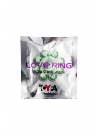 Зеленое эрекционное кольцо-цветок - Toyfa Basic - в Люберцах купить с доставкой