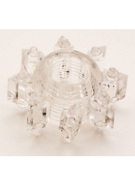 Прозрачное гелевое эрекционное кольцо-звезда - Toyfa Basic - в Люберцах купить с доставкой