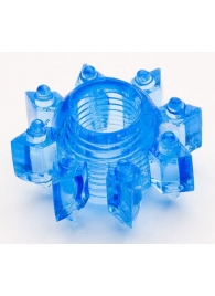 Голубая гелевая насадка-звезда - Toyfa Basic - в Люберцах купить с доставкой