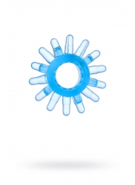 Голубая гелевая насадка с шипиками - Toyfa Basic - в Люберцах купить с доставкой