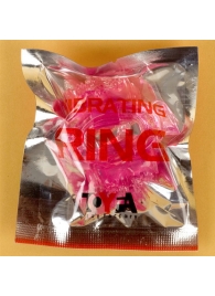 Розовое виброкольцо с двумя батарейками - Toyfa Basic - в Люберцах купить с доставкой