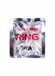 Прозрачное эрекционное кольцо с вибратором  и подхватом - Toyfa Basic - в Люберцах купить с доставкой