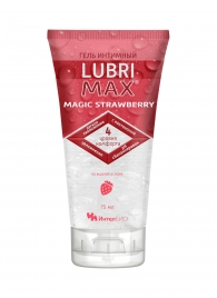 Интимный гель-смазка на водной основе Lubrimax Magic Strawberry - 75 мл. - ИнтелБИО - купить с доставкой в Люберцах