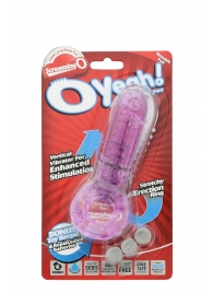 Фиолетовое эрекционное кольцо с вибрацией и пальчиком OYEAH PURPLE - Screaming O - в Люберцах купить с доставкой