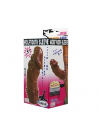 Коричневая насадка на пенис Wolftooth Sleeve - 13 см. - Baile - в Люберцах купить с доставкой