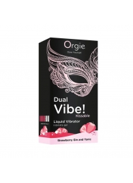 Съедобный жидкий вибратор Dual Vibe! со вкусом клубничного джина с тоником - 15 мл. - ORGIE - купить с доставкой в Люберцах