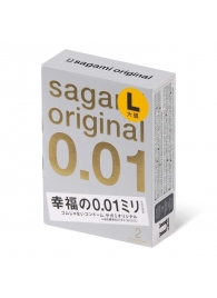 Презервативы Sagami Original 0.01 L-size увеличенного размера - 2 шт. - Sagami - купить с доставкой в Люберцах