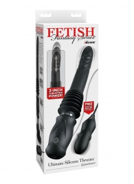 Черный автоматический вибромассажер с вибропулей Ultimate Silicone Thruster - Pipedream - купить с доставкой в Люберцах