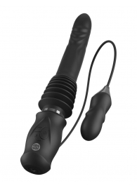 Черный автоматический вибромассажер с вибропулей Ultimate Silicone Thruster - Pipedream - купить с доставкой в Люберцах