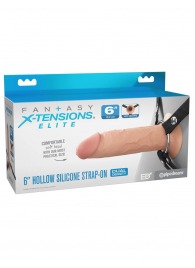 Полый страпон на ремнях 6’’ Hollow Silicone Strap-on - Pipedream - купить с доставкой в Люберцах