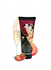 Массажный крем для тела с ароматом клубники и шампанского Sparkling Strawberry Wine - 200 мл. - Shunga - купить с доставкой в Люберцах