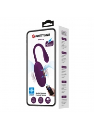 Фиолетовое виброяйцо с электростимуляцией Doreen - Baile - купить с доставкой в Люберцах