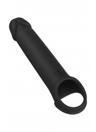 Черная насадка-удлинитель с вибрацией Vibrating Extender With Remote - Dream Toys - в Люберцах купить с доставкой