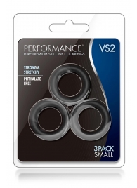 Набор из 3 черных эрекционных колец Black Small Penis Rings - Blush Novelties - в Люберцах купить с доставкой