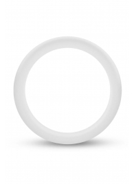 Белое люминесцентное эрекционное кольцо Silicone Glo Cock Ring - Blush Novelties - в Люберцах купить с доставкой