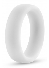Белое люминесцентное эрекционное кольцо Silicone Glo Cock Ring - Blush Novelties - в Люберцах купить с доставкой