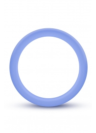 Голубое люминесцентное кольцо Silicone Glo Cock Ring - Blush Novelties - в Люберцах купить с доставкой