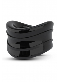 Черное эрекционное кольцо на мошонку Beef Ball Stretcher Snug - Blush Novelties - в Люберцах купить с доставкой
