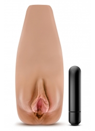 Маструбатор-вагина с вибрацией Soft   Wet Renata Realistic Tan Masturbator - Blush Novelties - в Люберцах купить с доставкой