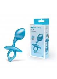 Голубая анальная пробка для массажа простаты Bulb Silicone Prostate Plug - 10,7 см. - b-Vibe - в Люберцах купить с доставкой