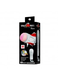 Мастурбатор-вагина Flora White с присоской и 12 режимами вибрации - Baile - в Люберцах купить с доставкой