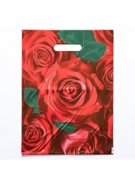 Пакет с цветочным принтом и вырубной ручкой (30х40 см) - Сима-Ленд - купить с доставкой в Люберцах
