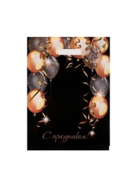 Пакет с вырубной ручкой и принтом в виде шариков (30х40 см) - Сима-Ленд - купить с доставкой в Люберцах