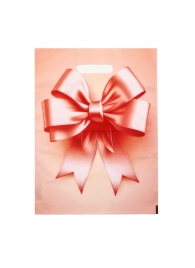 Пакет с принтом в виде банта с вырубной ручкой (30х40 см) - Сима-Ленд - купить с доставкой в Люберцах