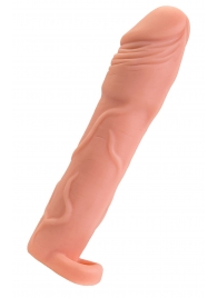 Телесная удлиняющая насадка с подхватом - 19 см. - ToyFa - в Люберцах купить с доставкой