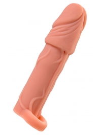 Телесная удлиняющая насадка с подхватом - 16 см. - ToyFa - в Люберцах купить с доставкой