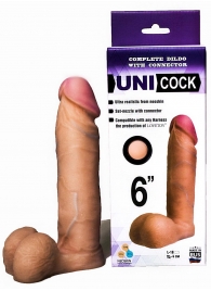 Насадка для страпона фаллической формы UNICOCK 6  - 18 см. - LOVETOY (А-Полимер) - купить с доставкой в Люберцах