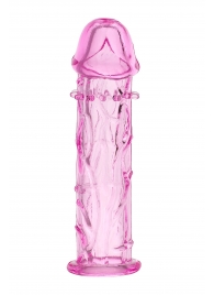 Розовая насадка фаллической формы - 12,5 см. - A-toys - в Люберцах купить с доставкой