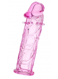 Розовая насадка фаллической формы - 12,5 см. - A-toys - в Люберцах купить с доставкой