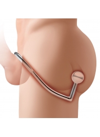 Кольцо на пенис с анальным стимулятором Stainless Steel Anal Hook   Cock Ring - BlueLine - в Люберцах купить с доставкой